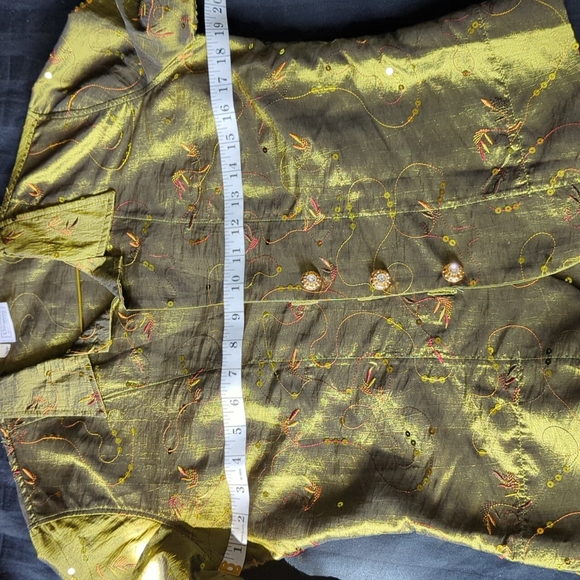 Green Vintage sequin jacket - Picture 6 of 8